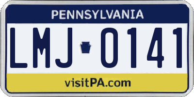 PA license plate LMJ0141