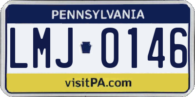 PA license plate LMJ0146