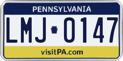 PA license plate LMJ0147