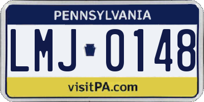 PA license plate LMJ0148