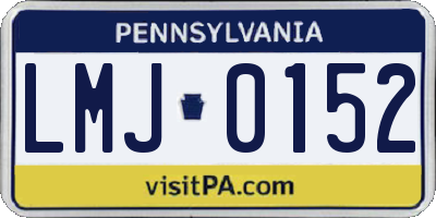 PA license plate LMJ0152