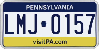 PA license plate LMJ0157