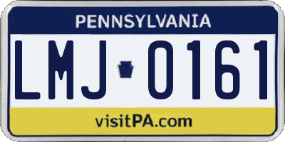 PA license plate LMJ0161