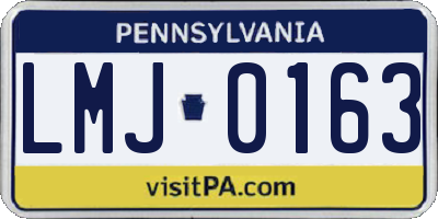 PA license plate LMJ0163