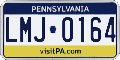 PA license plate LMJ0164