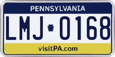 PA license plate LMJ0168