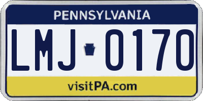 PA license plate LMJ0170