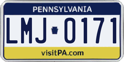 PA license plate LMJ0171