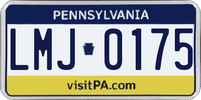 PA license plate LMJ0175