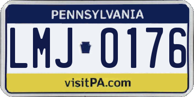 PA license plate LMJ0176