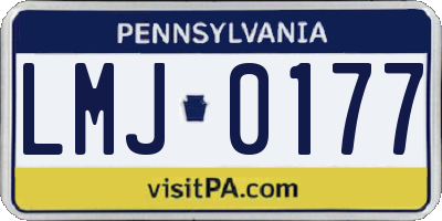 PA license plate LMJ0177