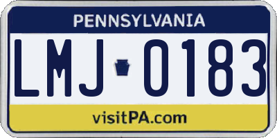 PA license plate LMJ0183