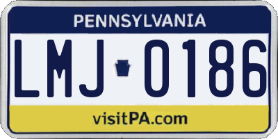 PA license plate LMJ0186