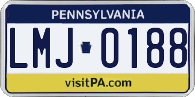 PA license plate LMJ0188
