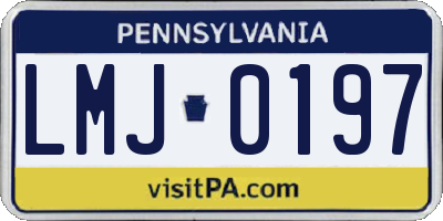 PA license plate LMJ0197