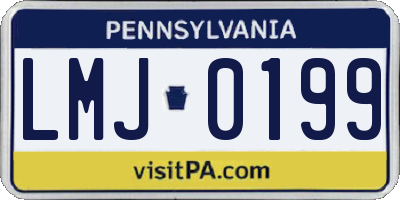 PA license plate LMJ0199