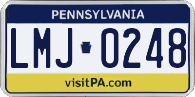 PA license plate LMJ0248
