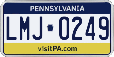 PA license plate LMJ0249