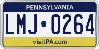 PA license plate LMJ0264