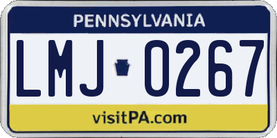 PA license plate LMJ0267