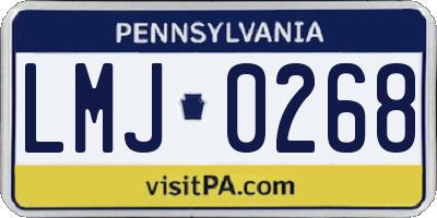 PA license plate LMJ0268
