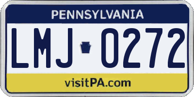 PA license plate LMJ0272