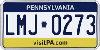 PA license plate LMJ0273