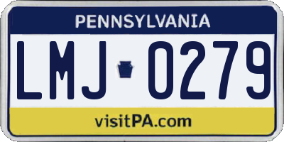 PA license plate LMJ0279