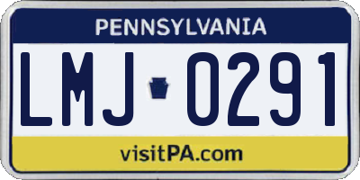 PA license plate LMJ0291