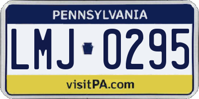PA license plate LMJ0295