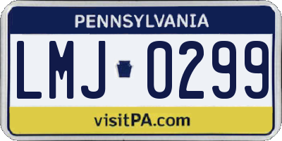 PA license plate LMJ0299