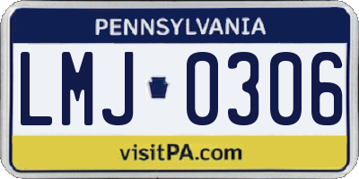 PA license plate LMJ0306