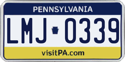 PA license plate LMJ0339