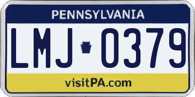 PA license plate LMJ0379