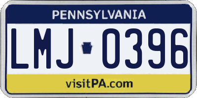 PA license plate LMJ0396