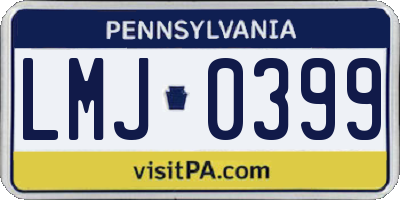 PA license plate LMJ0399