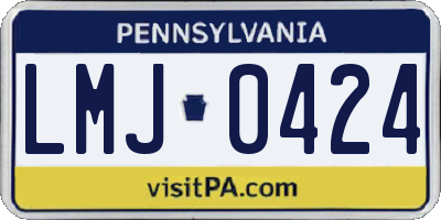PA license plate LMJ0424