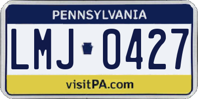 PA license plate LMJ0427