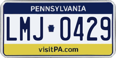 PA license plate LMJ0429