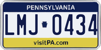 PA license plate LMJ0434