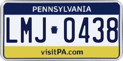 PA license plate LMJ0438