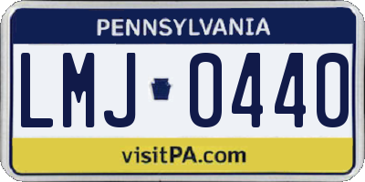 PA license plate LMJ0440
