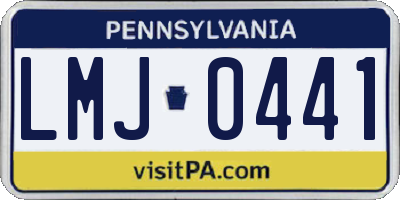 PA license plate LMJ0441