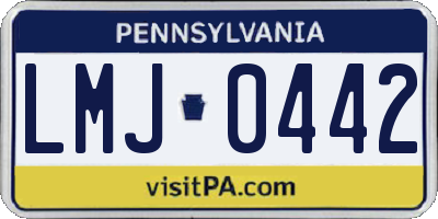 PA license plate LMJ0442