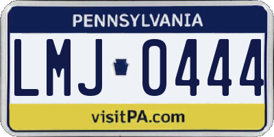 PA license plate LMJ0444
