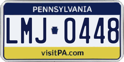 PA license plate LMJ0448