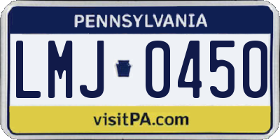 PA license plate LMJ0450