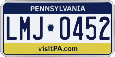 PA license plate LMJ0452