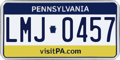 PA license plate LMJ0457