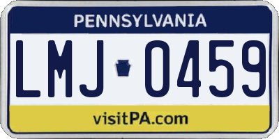 PA license plate LMJ0459